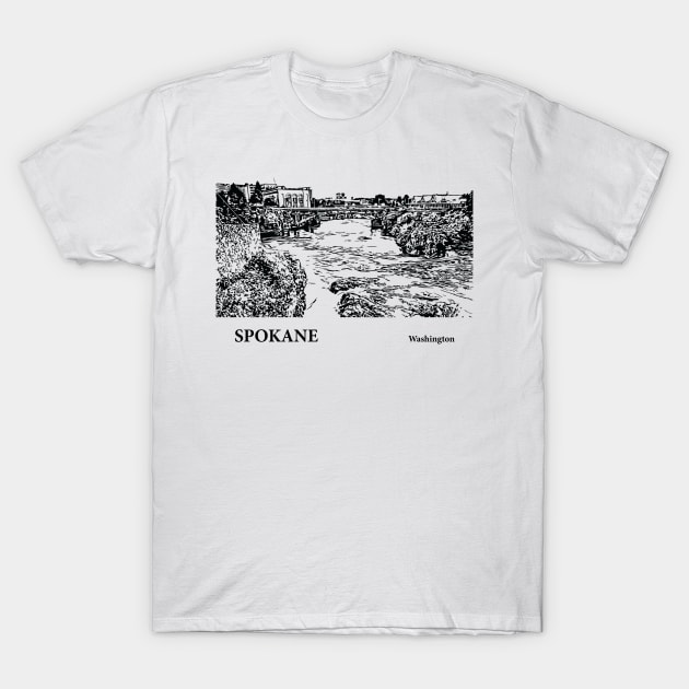 Spokane - Washington T-Shirt by Lakeric